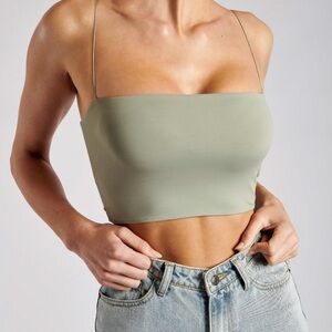 Meshki Yvonne Sage Crop Top